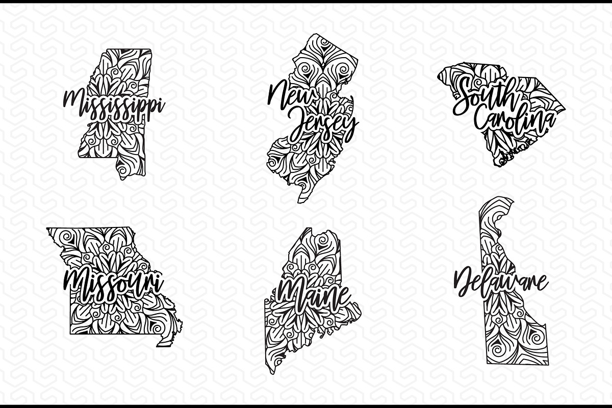 US States Map Bundle, a Graphic by CraftlabSVG (Photo 4 of 12)