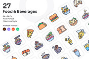 Food & Beverages Icons - Filled Line, an Icon by Kmg Design (Thumbnail 1 of 2)