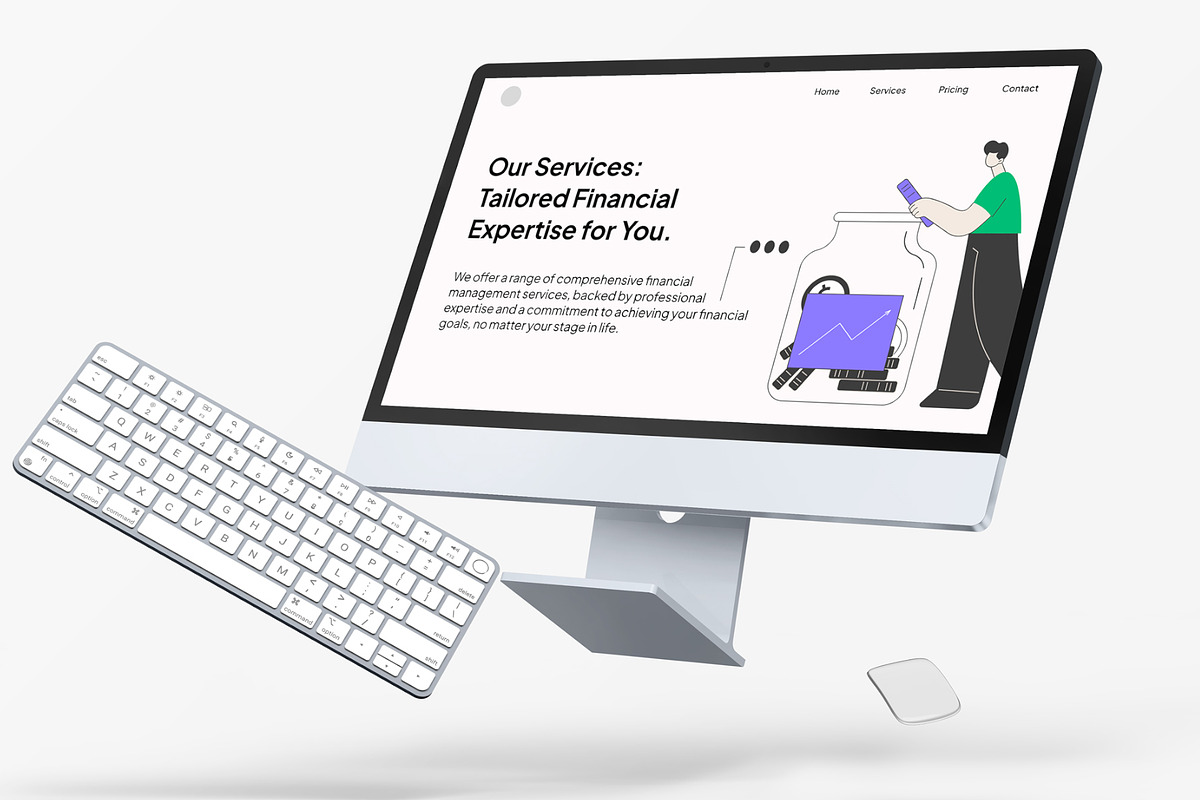 Finance Management Landing Page, a Landing Page Template by Glyphminds Studios (Photo 3 of 3)