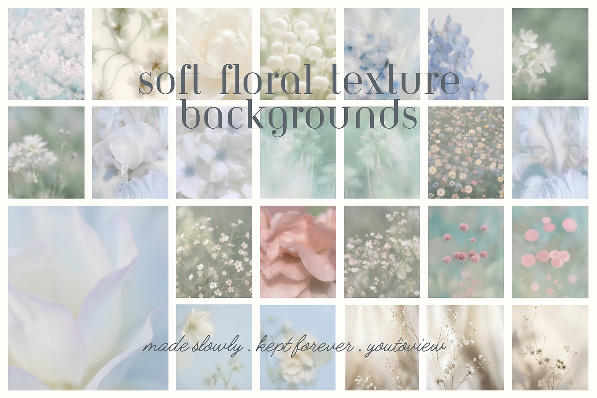 Soft Floral Texture Backgrounds, a Background Graphic by youtoview (Photo 8 of 19)