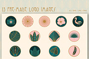 Logos & Graphics: Tropical Art Deco, an Icon by Liseno Designs (Thumbnail 3 of 9)
