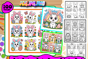Cute Cartoon Easter Bunny Coloring, an Animal Illustration by Design Home (Thumbnail 1 of 5)
