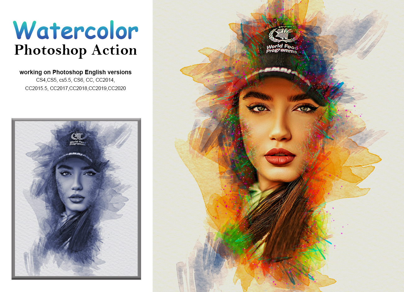 Watercolor Photoshop Action, an Action Add-On by Studio Retouch