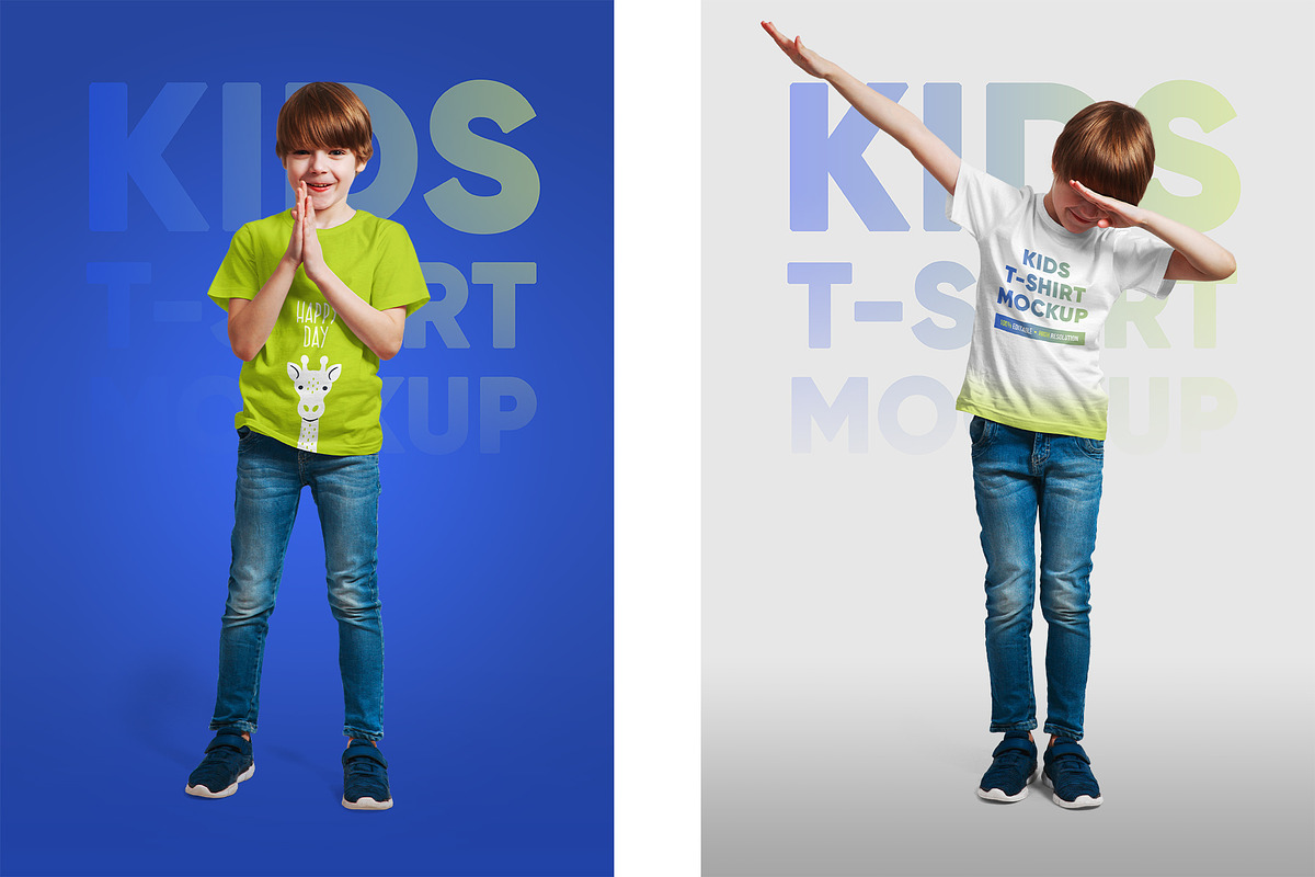 Mixed Kids T-Shirt PSD Mockups Vol6, a Shirt Mockup by Hi, Mock-Up! (Photo 4 of 15)