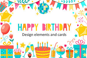 Happy Birthday Design Kit, an Object Illustration by Artspace
