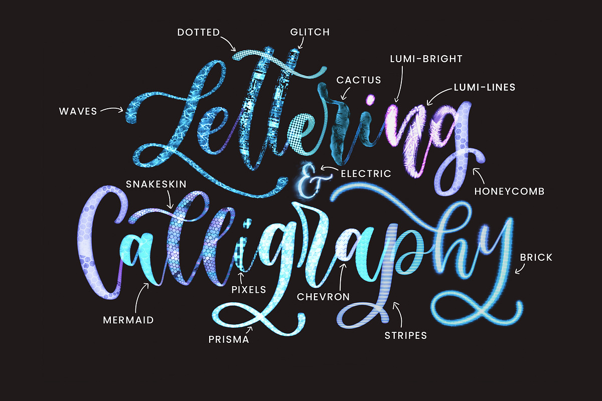 Duo Color Lettering Procreate Brushe, a Brush Add-On by shannonlayne (Photo 3 of 7)