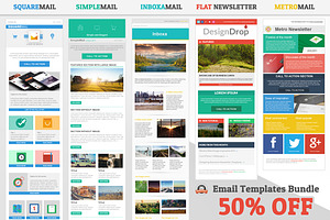 5 Email Templates Bundle (50% off)
