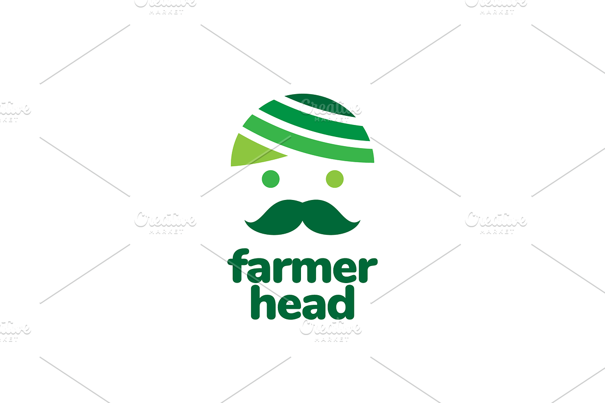old farmer cartoon cute logo design, a Branding & Logo Template by devastd