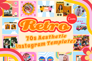 70s Aesthetic Instagram Templates