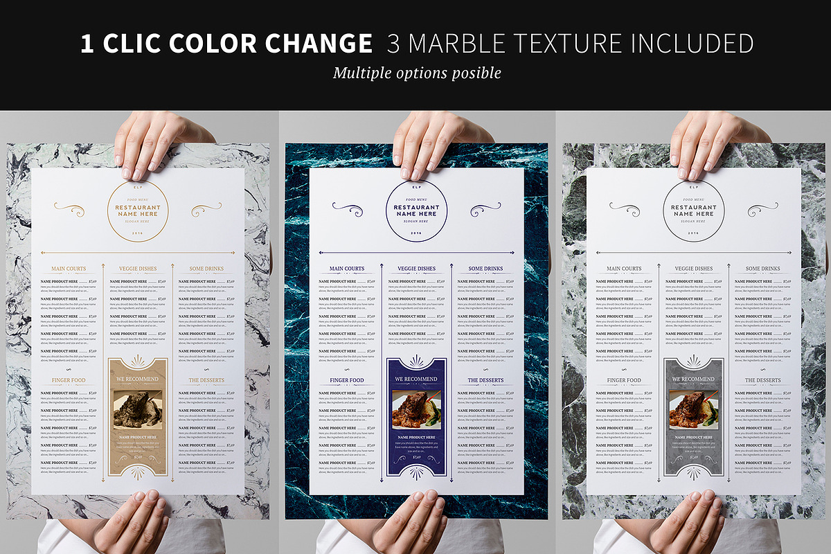 Classy Food Menu 7 Template, a Brochure Template by Luuqas Design (Photo 8 of 16)