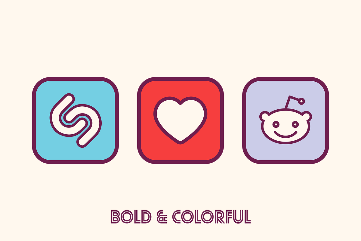 iOS 14 Retro Home Screen Icons, an Icon by Luna Studio (Photo 3 of 9)