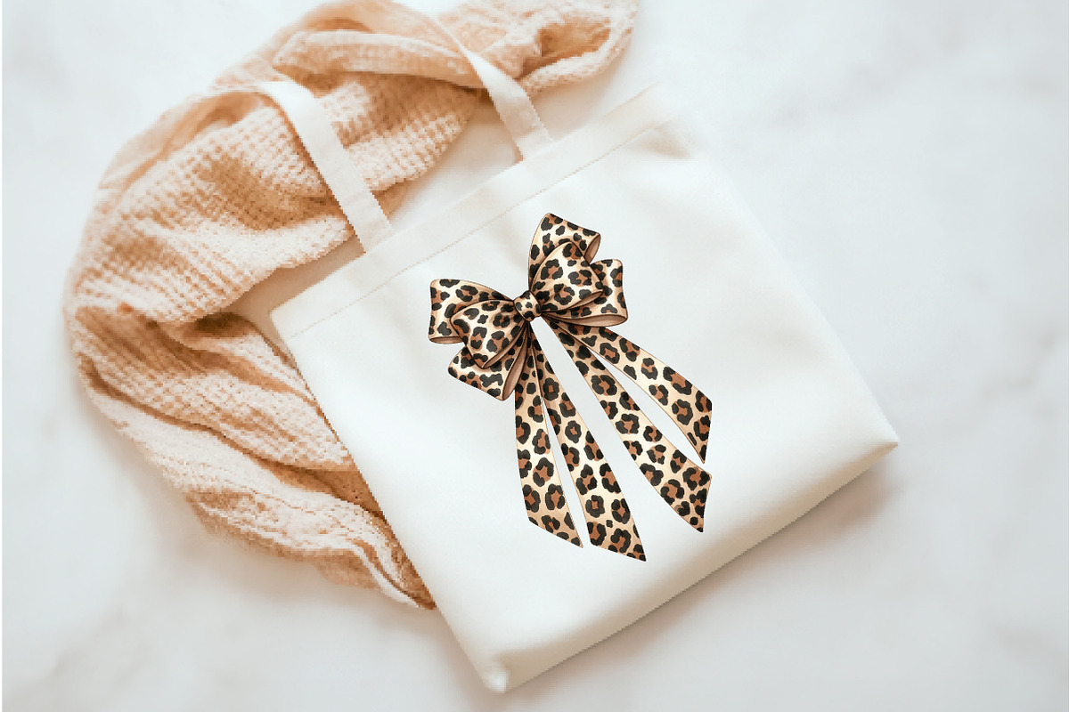 Coquette Bow Leopard PNG, an Illustration by Watercolor design (Photo 2 of 3)
