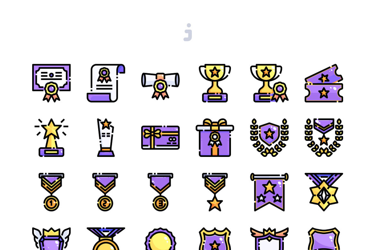 30 Reward & Badges Icon set, an Outline Icon by Just Icon (Photo 2 of 3)