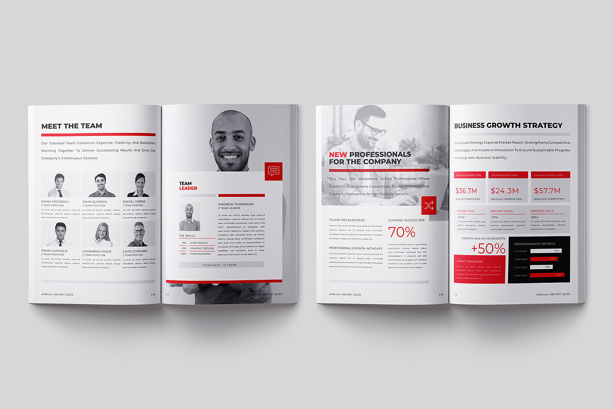 Annual Report Template, a Brochure Template by Designsoul14 (Photo 8 of 15)