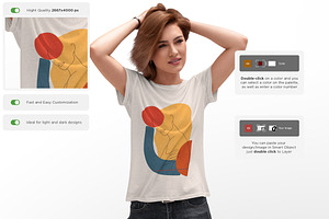 T-Shirt Mock-Up Isolated Girls