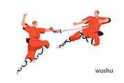 Fighters practicing martial arts set, a Sport Illustration by Good Studio (Thumbnail 7 of 13)