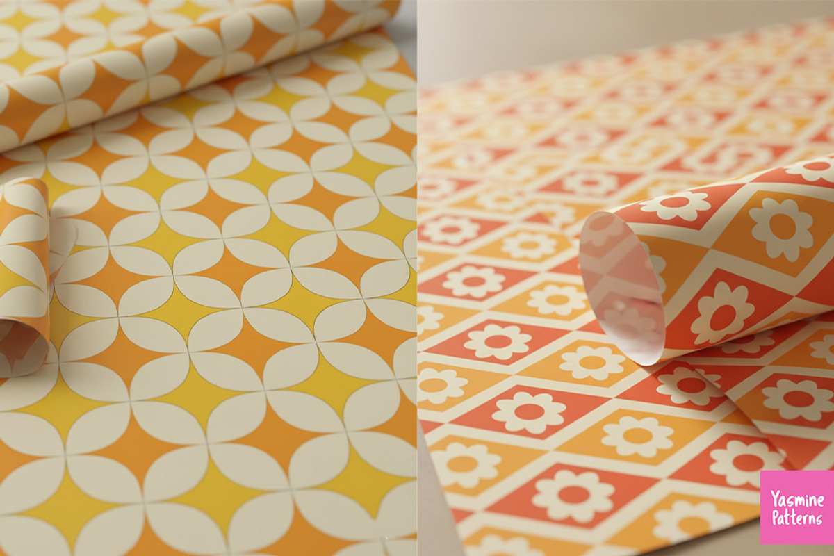 Atomic Floral Patterns Collection, a Pattern Graphic by Yasmine Patterns (Photo 5 of 7)