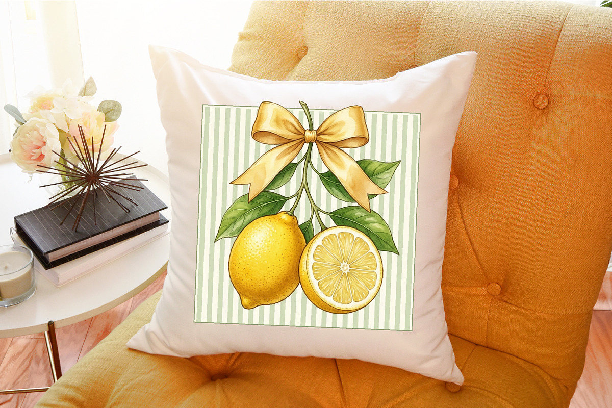 Lemon Coquette Bow Summer PNG, a Work Illustration by Sublimation Artist (Photo 9 of 9)