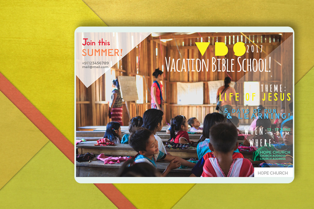 VBS/ Vacation Bible School template, a Templates & Theme by Kreativity13