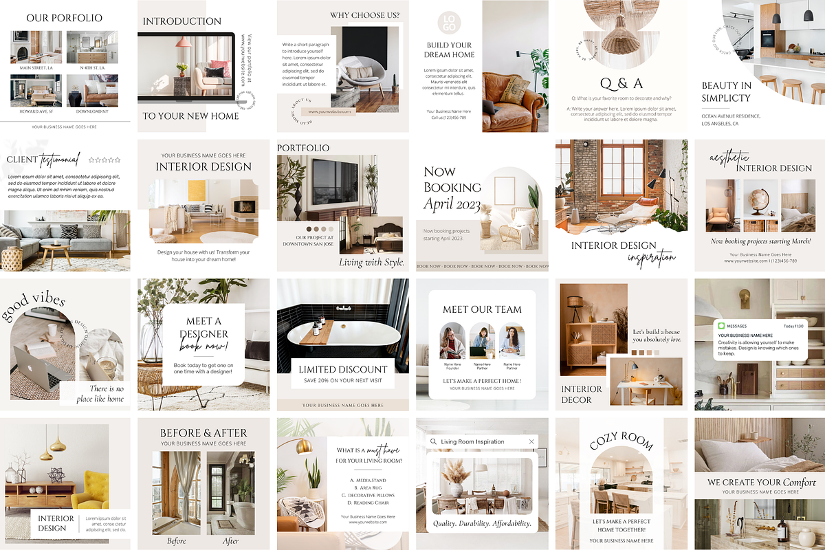 Interior Design Instagram Template, a Social Media Template by ShopRShop