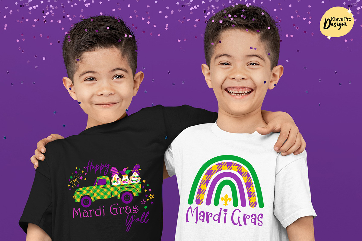 Mardi Gras Lettering & Illustration, a Seasonal Illustration by KlavaProDesign (Photo 4 of 5)