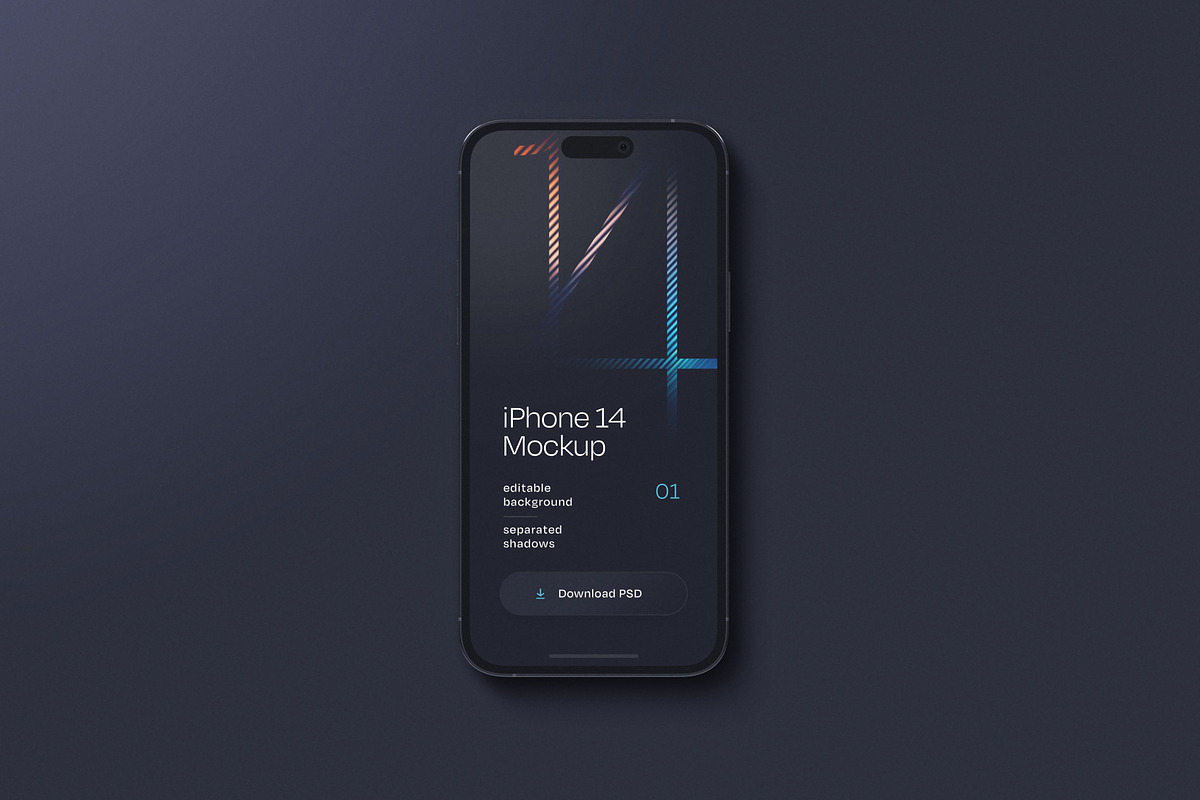 Dark iPhone 14 Pro Mockup Set, an iPhone Mockup by Deeplab (Photo 4 of 15)