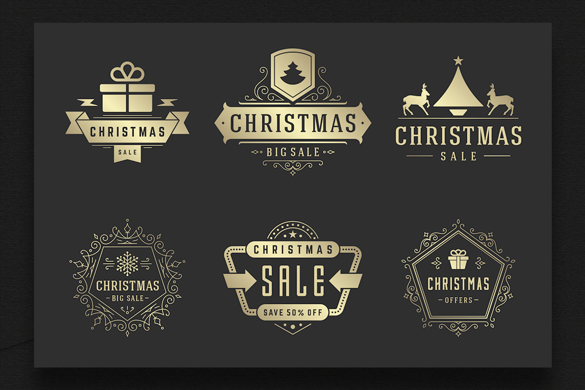 30 Christmas Sale Labels and Badges, a Branding & Logo Template by Vasya Kobelev (Photo 2 of 20)