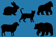 31 animal silhouette vectors, an Animal Illustration by GreenStockPhotos (Thumbnail 6 of 7)