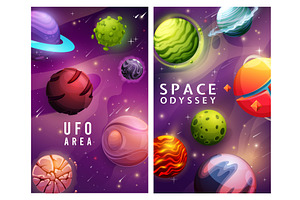 UFO Area, Space Odyssey Posters