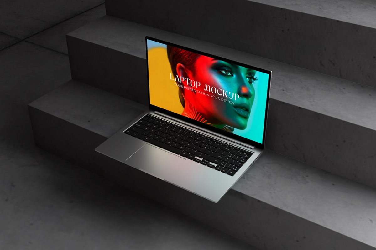 Realistic Laptop Mockup, a Mac Mockup by Graphic Deal (Photo 5 of 6)