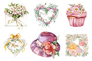 Floral Mothers Day Clipart, an Illustration by CreationArt (Thumbnail 4 of 5)