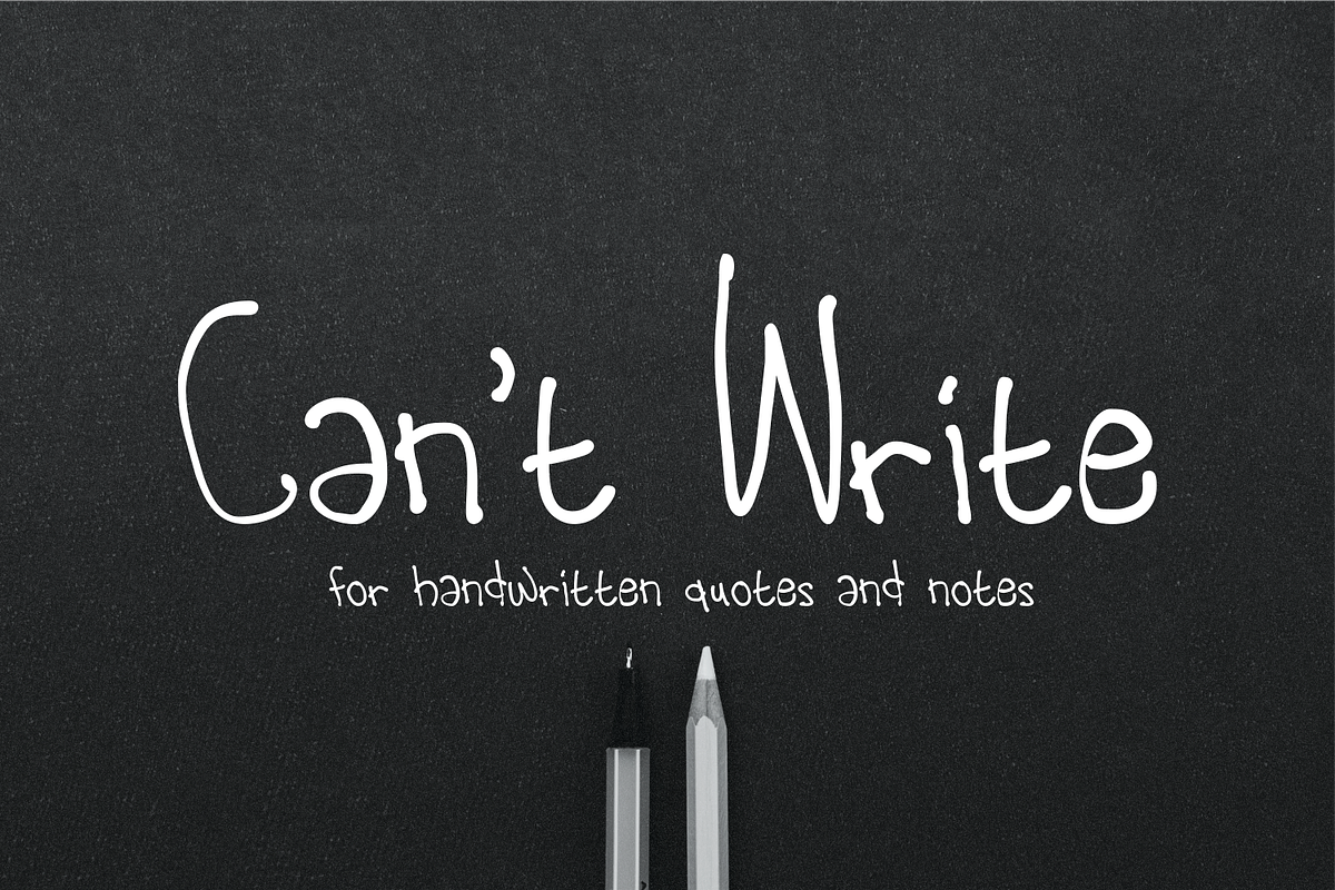 Can't Write, a Serif Font by Forberas Club (Photo 1 of 7)