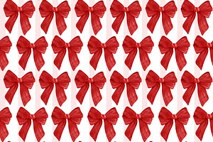 Retro Red Bow Seamless Pattern, an Illustration by Stellalunarts