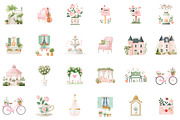 Romantic Château Watercolor Clipart, an Illustration by Sublimation Artist (Thumbnail 2 of 6)