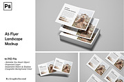 A5 Flyer Landscape Mockup, a Product Mockup by graphicsecond (Thumbnail 1 of 11)