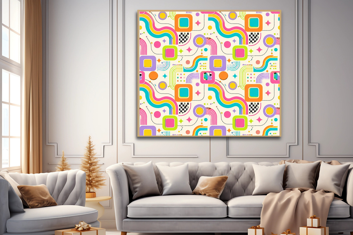 Dopamine Geometric Digital Paper, a Background Graphic by LA Design (Photo 9 of 10)