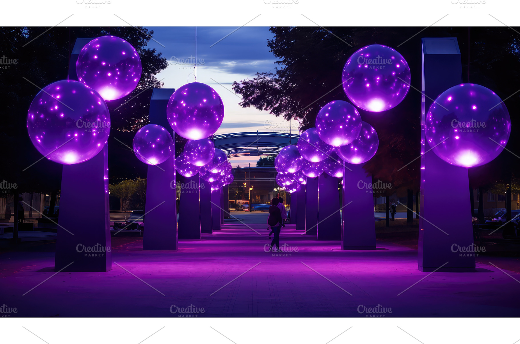 installation purple data ai, a Background Photo by pikepicture