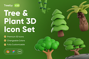 Treeby - Tree & Plant 3D Icon Set, an Object 3D Model by Illustraly Design (Thumbnail 1 of 8)