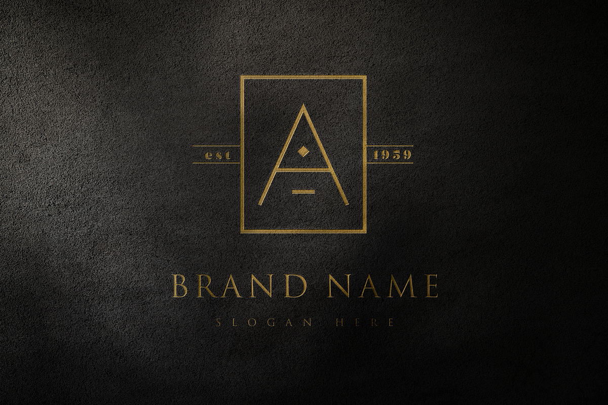 A letter MINIMAL VINTAGE LOGOS, a Branding & Logo Template by Hamed Studio (Photo 4 of 7)