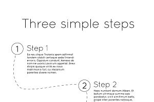 Three Steps Template With Pencil