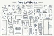 Vector set with home appliances, an Object Graphic by Olga Chuklay (Thumbnail 2 of 2)