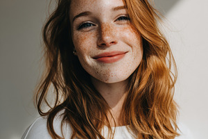 Freckled Woman Portrait, a Person Photo by Virgo Studio