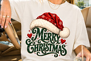 Merry Christmas Santa Hat PNG, a Seasonal Illustration by Creative Art (Thumbnail 2 of 3)