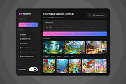 AI Image Generator Dashboard, an UI Kit Template by twinstd (Thumbnail 4 of 5)