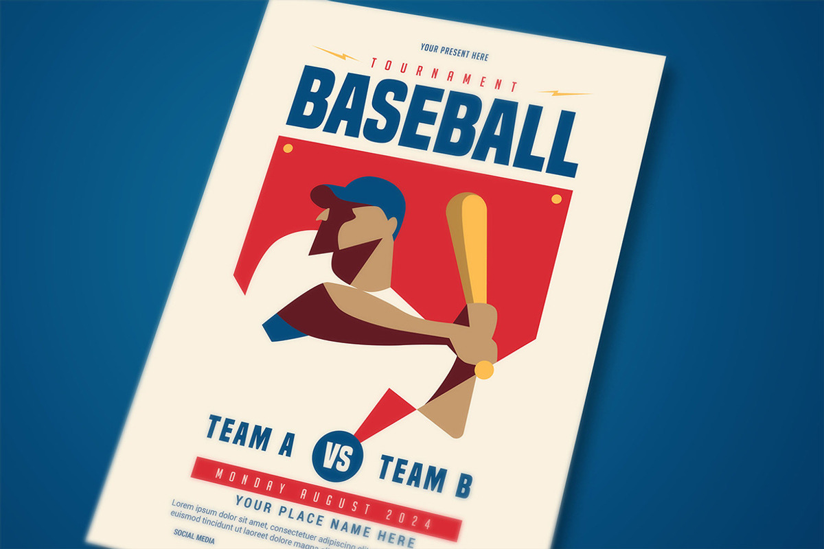 Tournament Baseball Flyer, a Flyer Template by megarez (Photo 3 of 3)