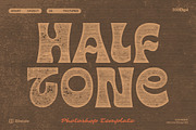 Retro Halftone Lines Effects, a Layer Style Add-On by Bitstate Design (Thumbnail 1 of 4)