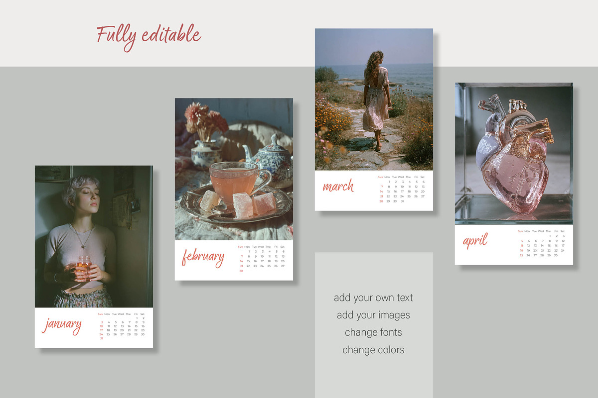 2027 Desk Calendar Template, a Stationery Template by R-studio (Photo 3 of 8)