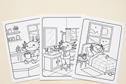 Axolotl Moments Coloring Printable, an Object Graphic by Image for Sale (Thumbnail 2 of 3)