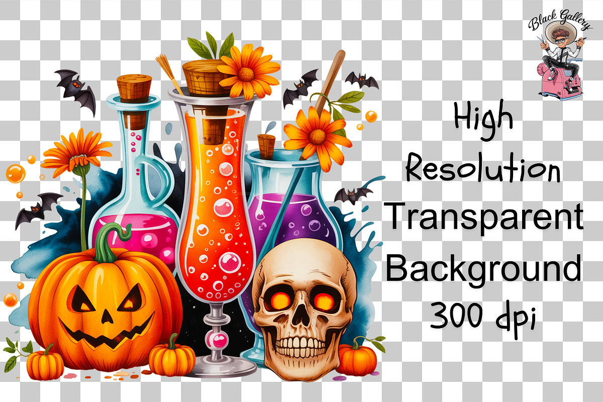 Halloween Potion PNG Bundle, a Graphic by Clipart Studio (Photo 10 of 11)