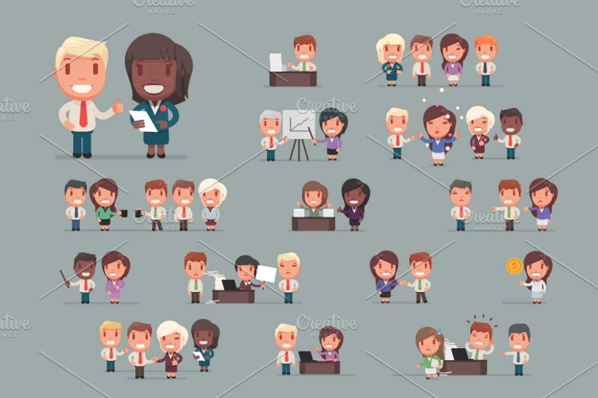 Business people big set 2, a Person Illustration by Beatriz Gascón (Photo 1 of 4)
